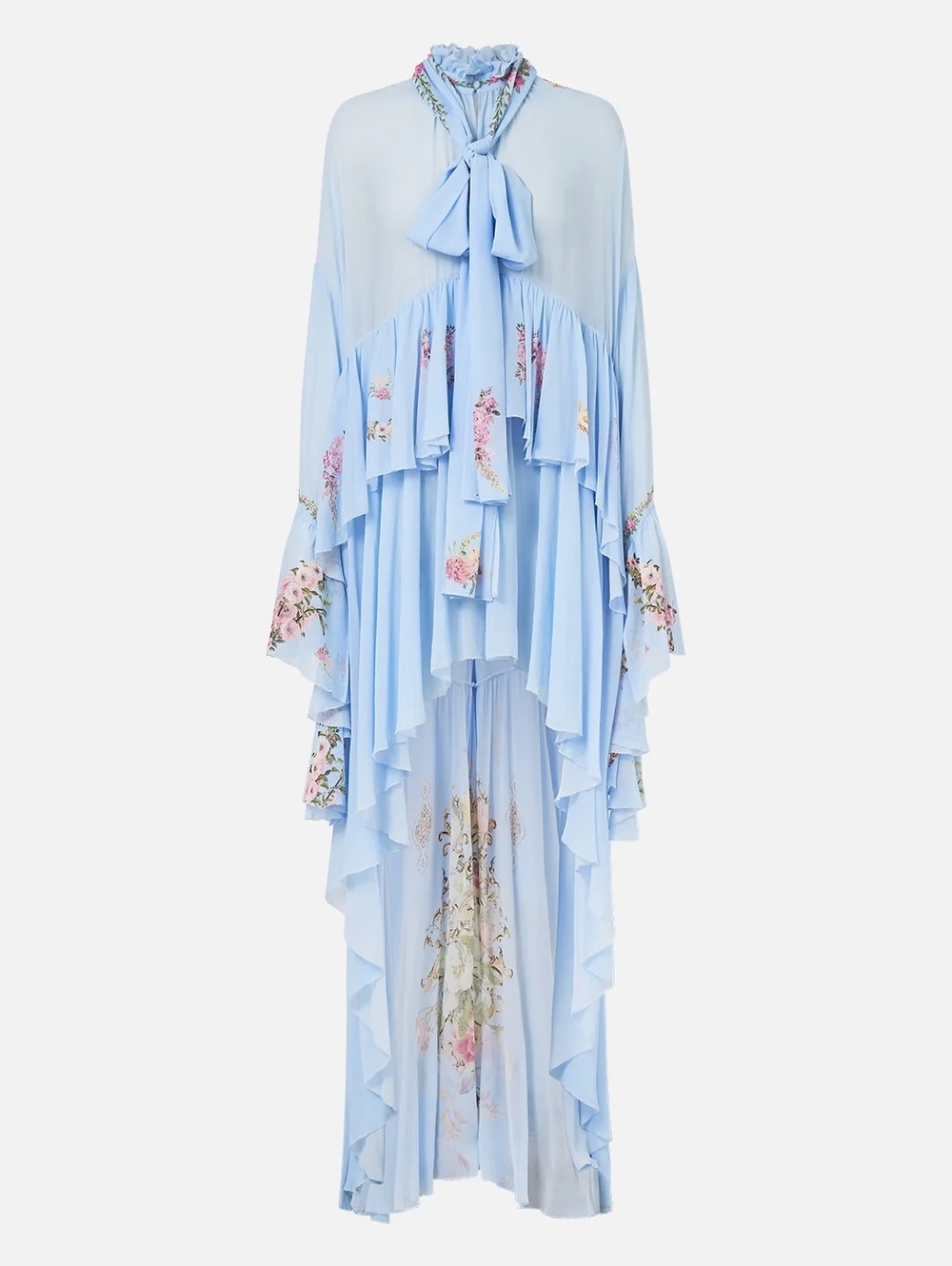 Camilla ruffle high low dress with long sleeve - Picture 3 of 15